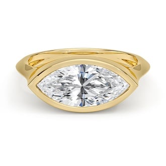 Custom East-West Marquise Diamond Ring