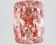 7.32 Ct. Fancy Vivid Brownish Pink Cushion Lab Grown Diamond