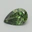 1.51 Ct. Fancy Vivid Green Pear Lab Grown Diamond