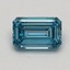 0.73 Ct. Fancy Vivid Blue Emerald Lab Grown Diamond