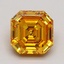 1.58 Ct. Fancy Vivid Orange Asscher Lab Grown Diamond
