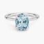 18K White Gold Perfect Fit 1.4mm Solitaire Ring, smalltop view