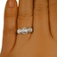 The Hinati Ring, smallzoomed in top view on a hand