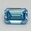 0.96 Ct. Fancy Vivid Blue Emerald Lab Grown Diamond