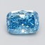 2.51 Ct. Fancy Vivid Blue Cushion Lab Grown Diamond