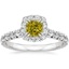 Platinum Sienna Halo Three-Quarter Coverage Diamond Ring (3/4 ct. tw.), smalltop view