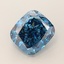 4.06 Ct. Fancy Vivid Blue Cushion Lab Grown Diamond