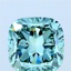 5.13 Ct. Fancy Vivid Green Cushion Lab Grown Diamond
