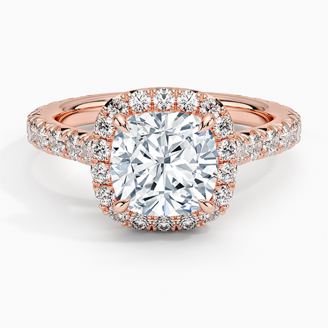 14K Rose Gold Estelle Halo Diamond Ring (3/4 ct. tw.)
