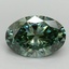 2.19 Ct. Fancy Vivid Pacific Green Oval Lab Grown Diamond