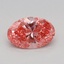 0.6 Ct. Fancy Vivid Pink Oval Lab Grown Diamond