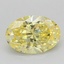 0.56 Ct. Fancy Vivid Yellow Oval Lab Grown Diamond