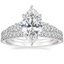 18K White Gold Antonella Tapered Diamond Ring with Luxe Sia Diamond Open Ring (1/5 ct. tw.)