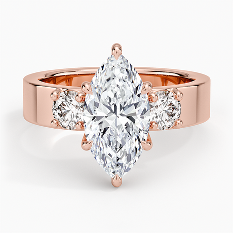 14K Rose Gold Peyton Three Stone Diamond Ring (1/2 ct. tw.)