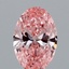 0.90 Ct. Fancy Vivid Pink Oval Lab Grown Diamond