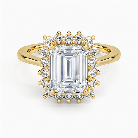 Sunburst Halo Engagement Ring - Brilliant Earth