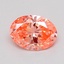 0.32 Ct. Fancy Vivid  Pink Oval Lab Grown Diamond