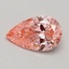 0.51 Ct. Fancy Vivid Pink Pear Lab Grown Diamond