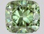 2.61 Ct. Fancy Vivid Green Cushion Lab Grown Diamond