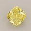 1.16 Ct. Fancy Vivid  Yellow Cushion Lab Grown Diamond