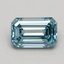 0.85 Ct. Fancy Intense Blue Emerald Lab Grown Diamond