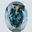 5.71 Ct. Fancy Deep Blue Oval Lab Grown Diamond