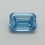 0.51 Ct. Fancy Vivid Blue Emerald Lab Grown Diamond