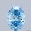 1.41 Ct. Fancy Vivid  Blue Oval Lab Grown Diamond