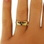 The Arlen Ring, smalltop view on a hand