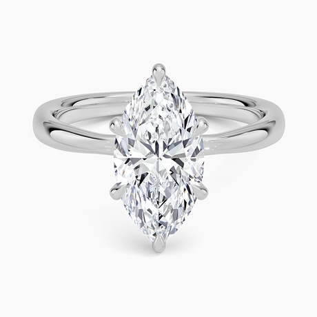 18K White Gold Freesia 2.7mm Solitaire Ring