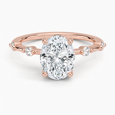 14K Rose Gold Aimee Hidden Halo Diamond Ring