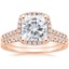 14KR Moissanite Odessa Diamond Ring (1/5 ct. tw.) with Sonora Diamond Ring (1/8 ct. tw.), smalltop view