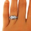 The Meira Ring, smalltop view on a hand
