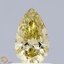 0.57 Ct. Fancy Intense Yellow Pear Lab Grown Diamond