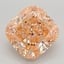 4.01 Ct. Fancy Intense Pinkish Orange Cushion Lab Grown Diamond