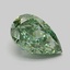 1.08 Ct. Fancy Vivid Green Pear Lab Grown Diamond
