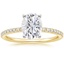 18K Yellow Gold Ballad Half Coverage Diamond Ring (1/8 ct. tw.), smalltop view