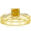 18K Yellow Gold Petite Twisted Vine Diamond Ring (1/8 ct. tw.) with Twisted Vine Ring