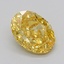 1.66 Ct. Fancy Yellow Oval Lab Grown Diamond