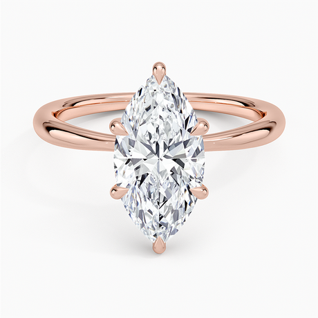 14K Rose Gold Freesia 2mm Solitaire Ring