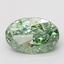 4.02 Ct. Fancy Vivid Green Oval Lab Grown Diamond