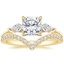 18K Yellow Gold Luxe Cometa Diamond Ring (1/3 ct. tw.) with Elongated Luxe Flair Diamond Ring
