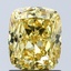 1.59 Ct. Fancy Vivid Yellow Cushion Lab Grown Diamond
