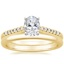 18K Yellow Gold Sonora Diamond Ring with 2mm Comfort Fit Wedding Ring