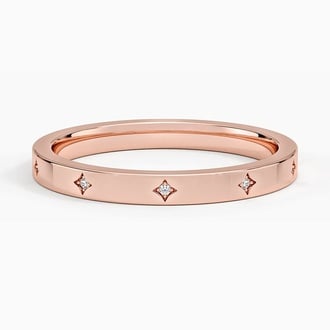 Elara 2mm Diamond Ring in 14K Rose Gold