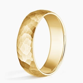 Hammered Men's Wedding Ring