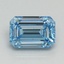 1.00 Ct. Fancy Vivid Blue Emerald Lab Grown Diamond