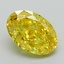 3.35 Ct. Fancy Vivid Yellow Oval Lab Grown Diamond