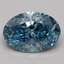 2.52 Ct. Fancy Vivid Blue Oval Lab Grown Diamond