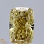 1.00 Ct. Fancy Intense Yellow Cushion Lab Grown Diamond